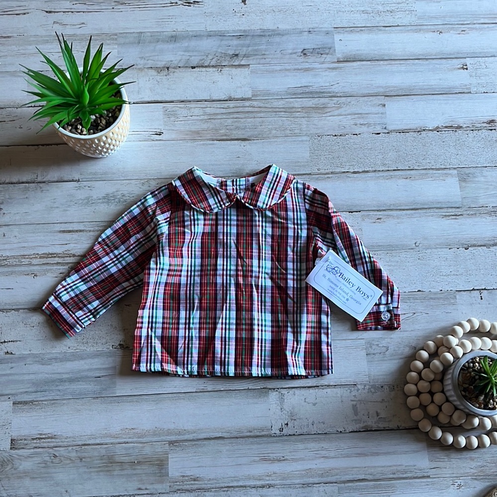 Bailey Boys Plaid Christmas Shirt